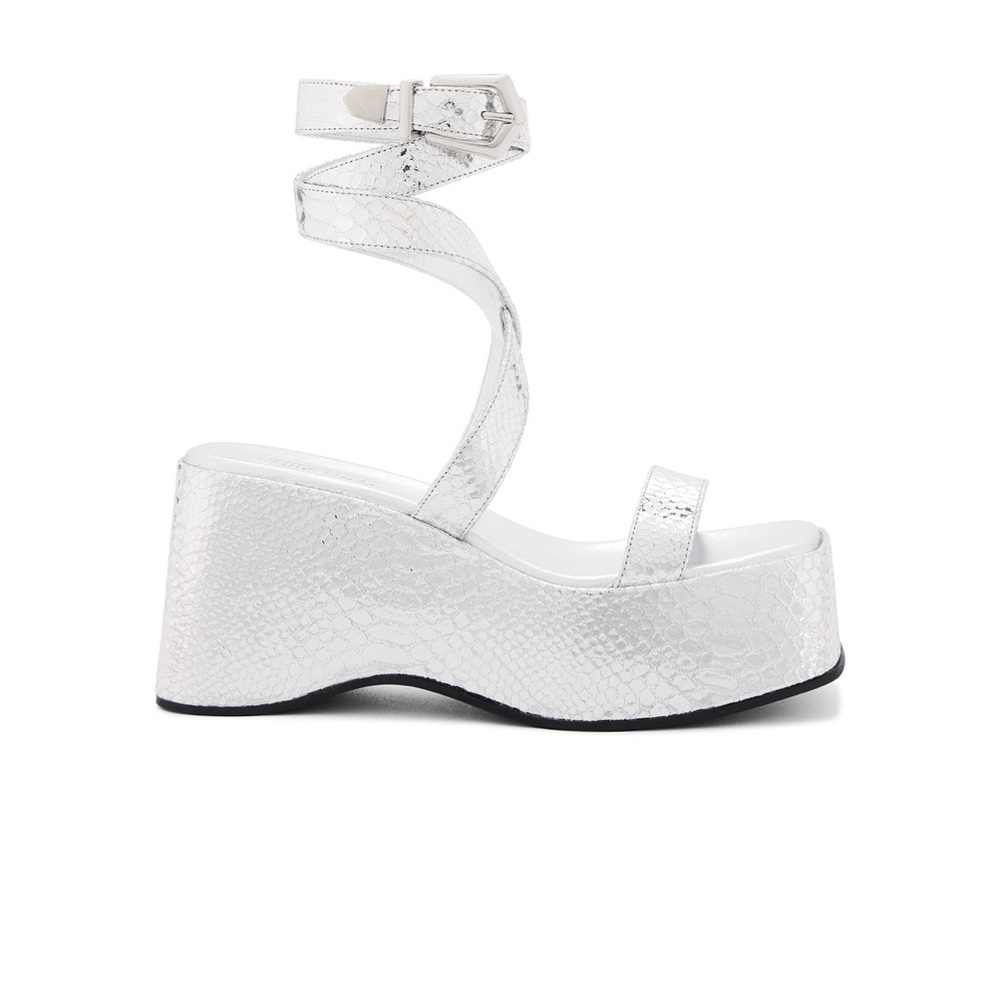 Silver Platform Sandals - Picture 2 of 7